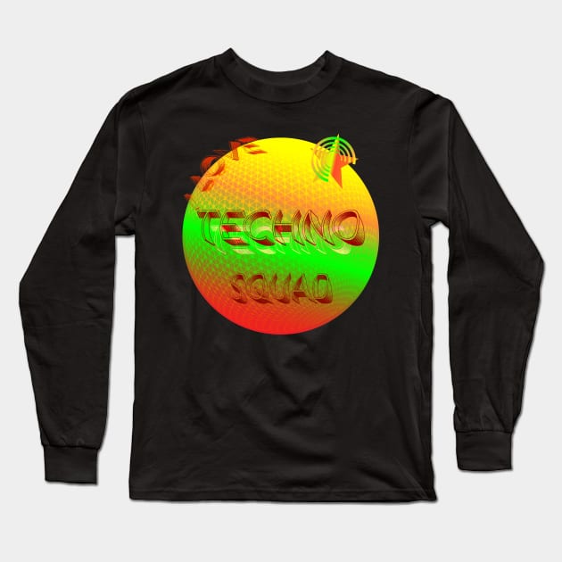 I Love Techno Squad Exotics Art Graphic Design Technology this Valentine's Day for men, women, T-shirt, Sticker Long Sleeve T-Shirt by Sodsai